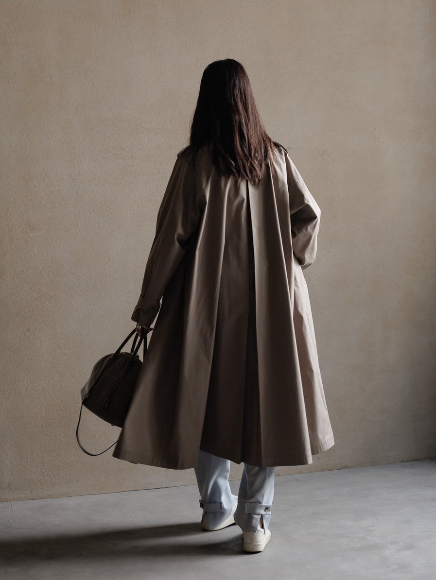 Winona/weightlessness silk trench coat