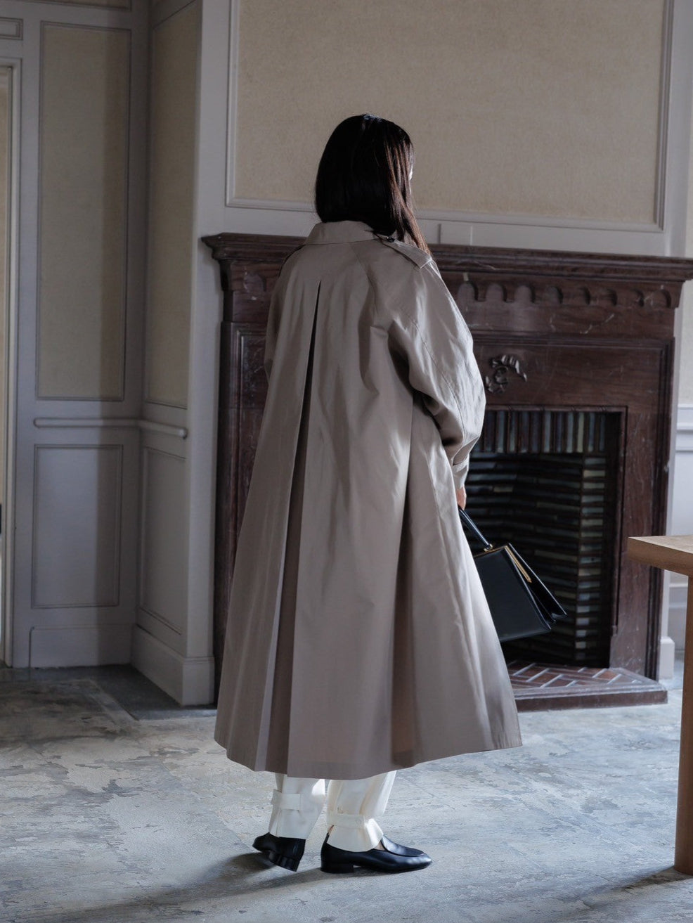 Winona/weightlessness silk trench coat