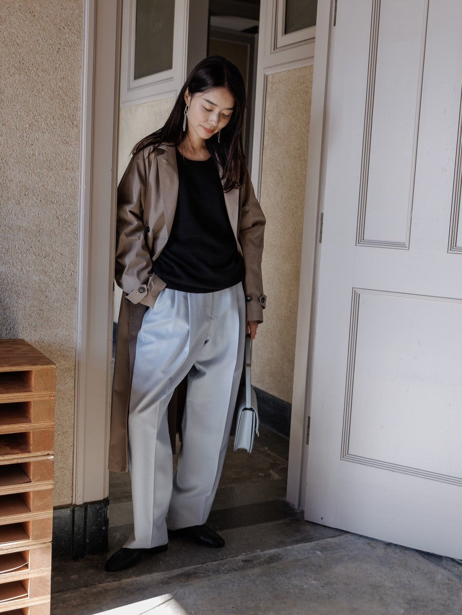 Winona/weightlessness silk trench coat
