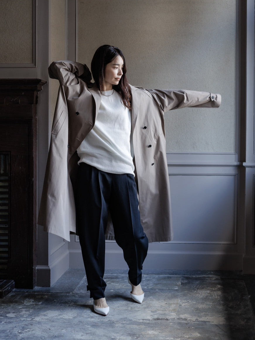 Winona/weightlessness silk trench coat