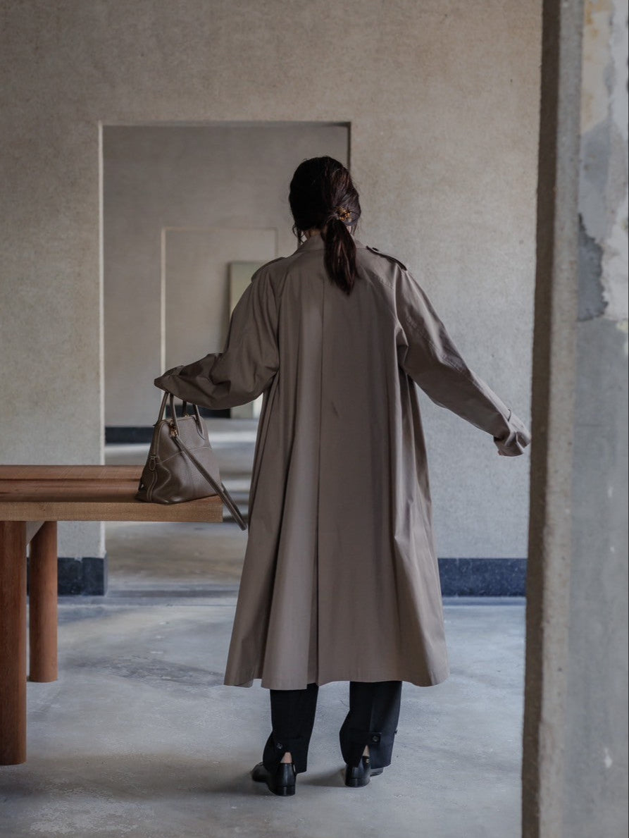 Winona/weightlessness silk trench coat