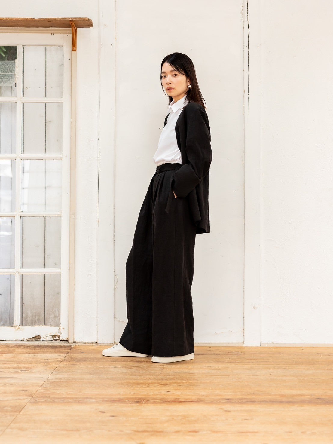 Sage / floating linen pants (sand/carbon/cloud)