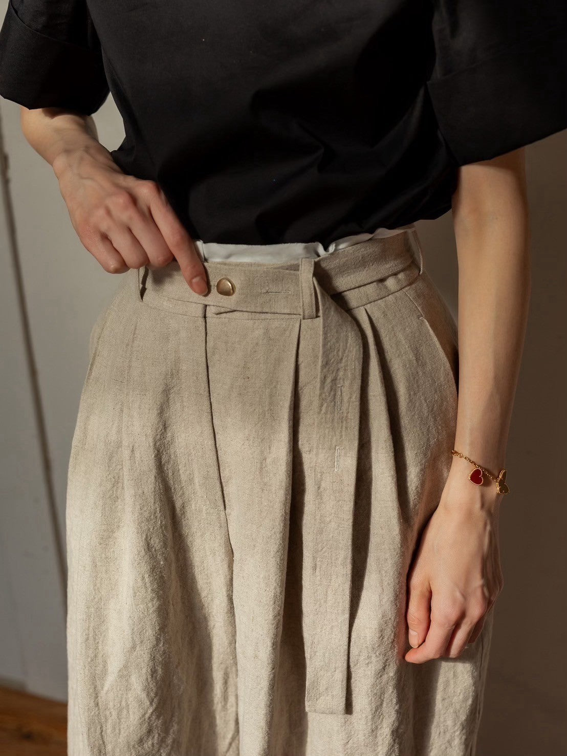 Sage / floating linen pants (sand/carbon/cloud)