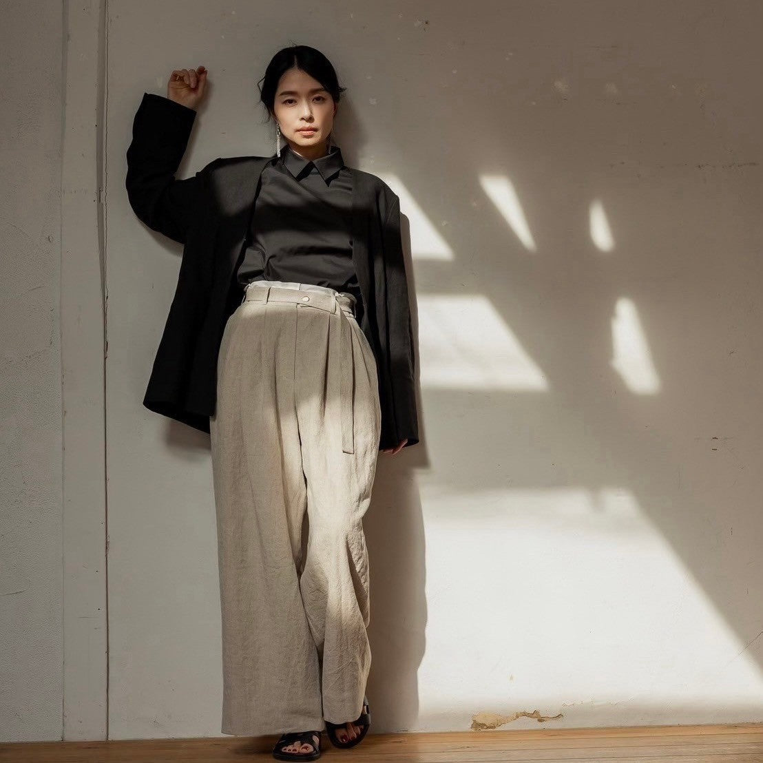 Sage / floating linen pants (sand/carbon/cloud)
