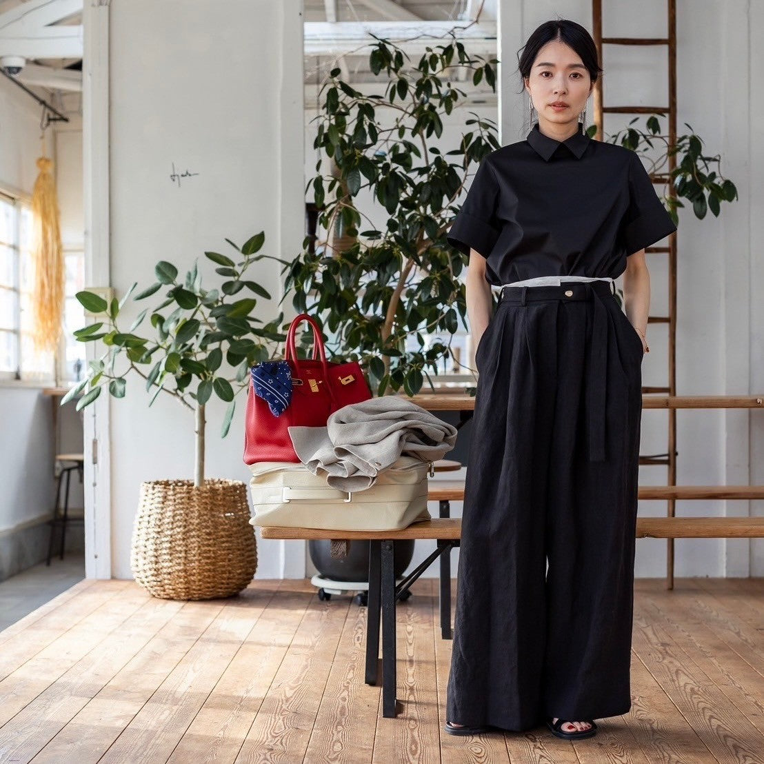Sage / floating linen pants (sand/carbon/cloud)