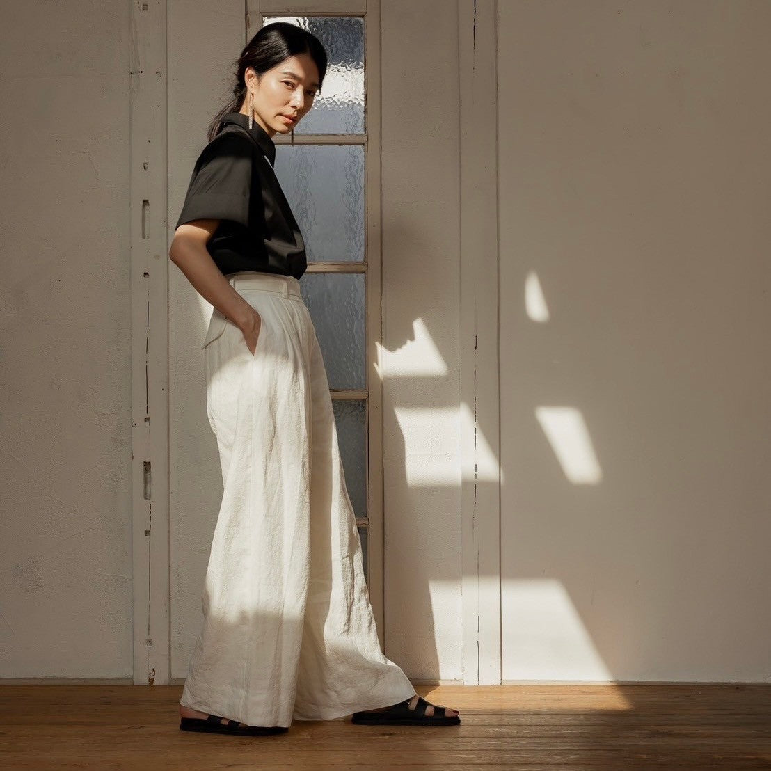 Sage / floating linen pants (sand/carbon/cloud)