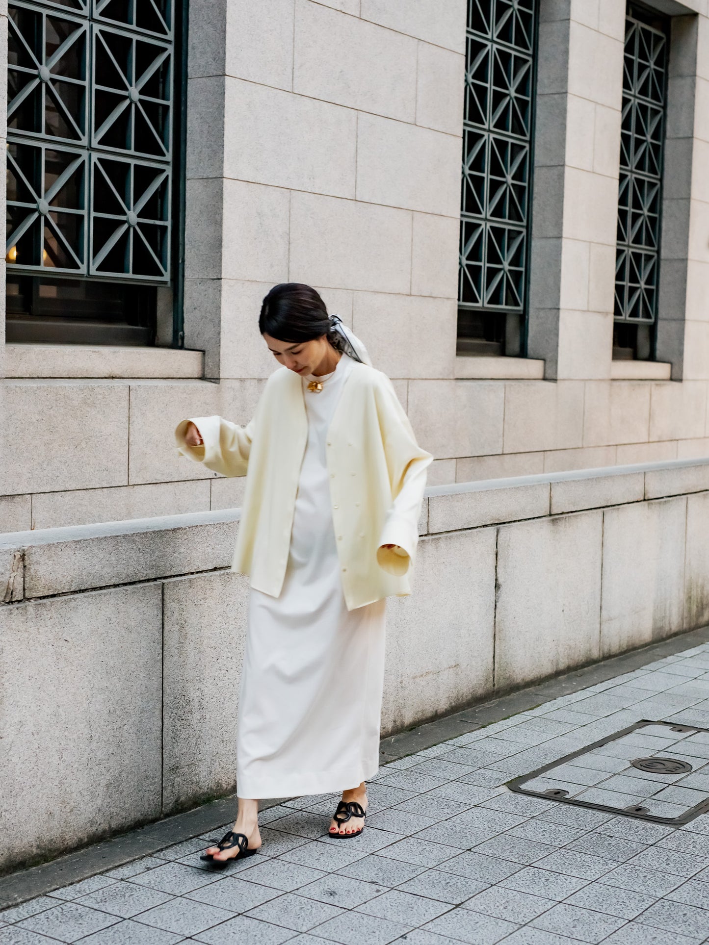 Yvette /secret heart shirt jacket-Écru