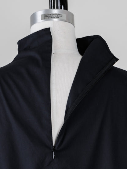 Natalie/bottle neck drape blouse