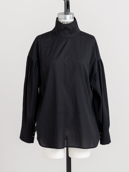 【ORDER】Dwight / sheer high neck dual blouse