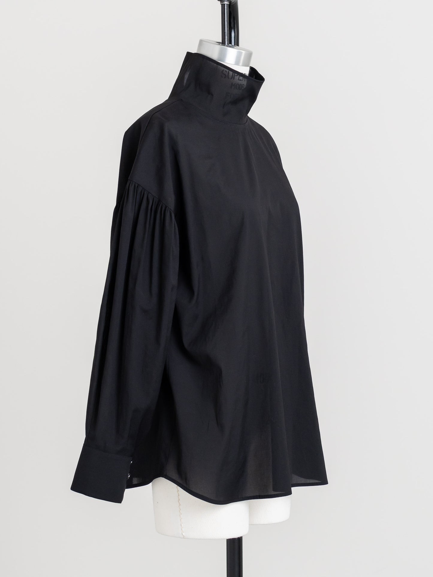 【ORDER】Dwight / sheer high neck dual blouse