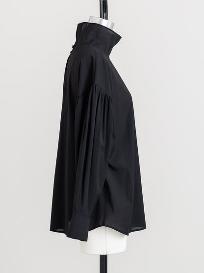 【ORDER】Dwight / sheer high neck dual blouse