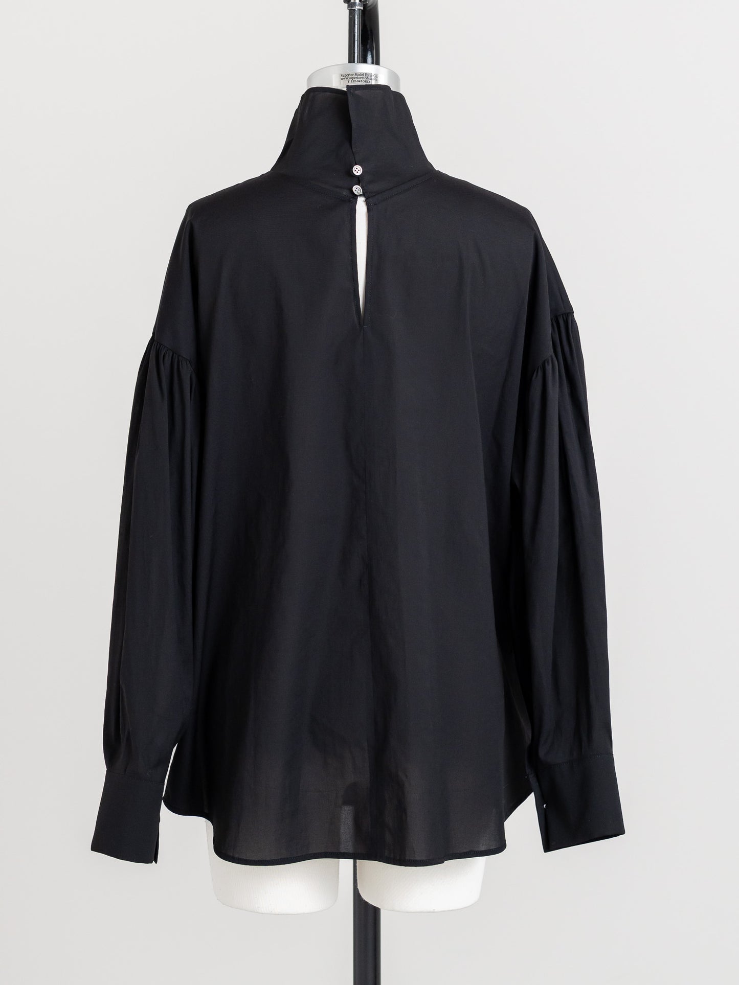 【ORDER】Dwight / sheer high neck dual blouse