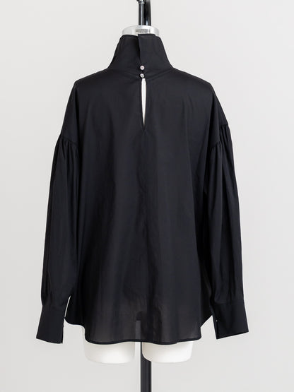 【ORDER】Dwight / sheer high neck dual blouse