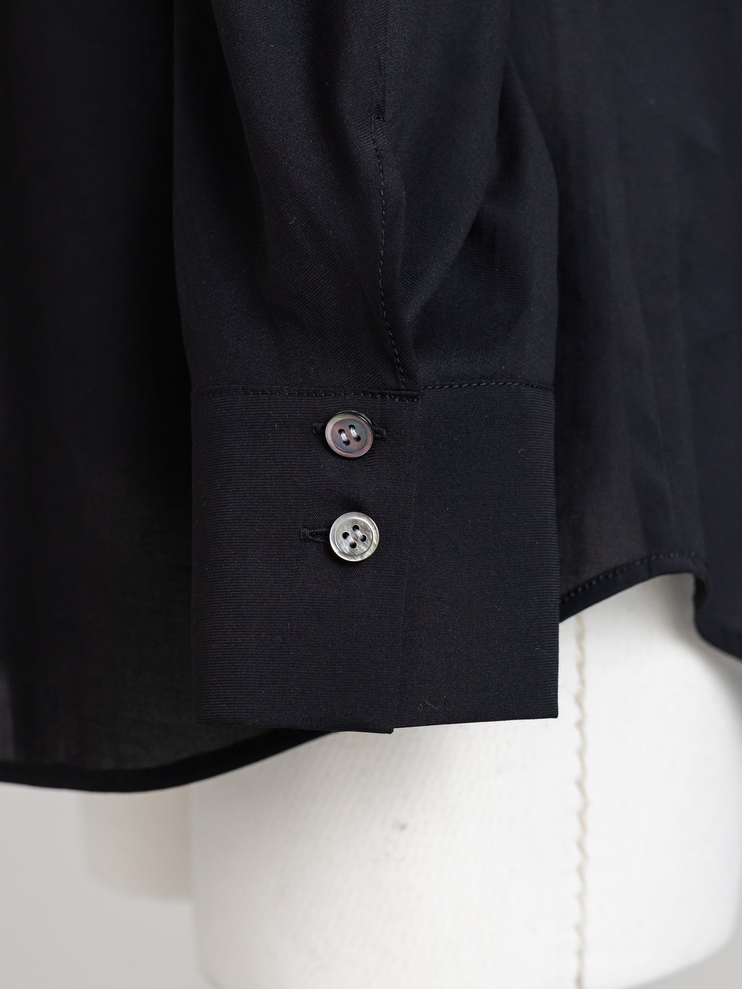 【ORDER】Dwight / sheer high neck dual blouse