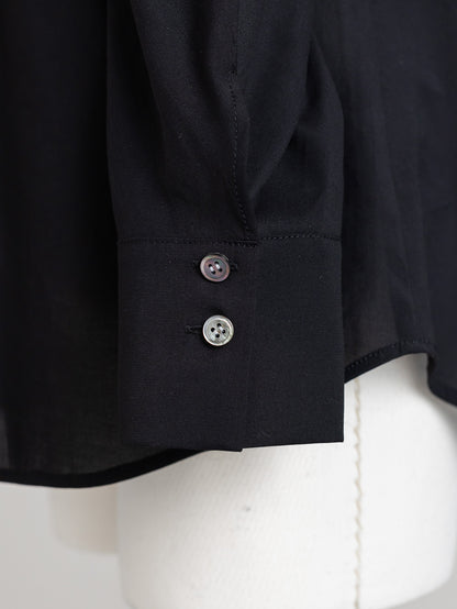 【ORDER】Dwight / sheer high neck dual blouse