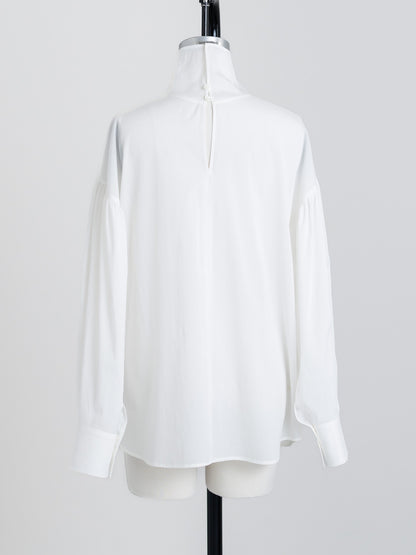 【ORDER】Dwight / sheer high neck dual blouse
