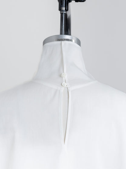 【ORDER】Dwight / sheer high neck dual blouse