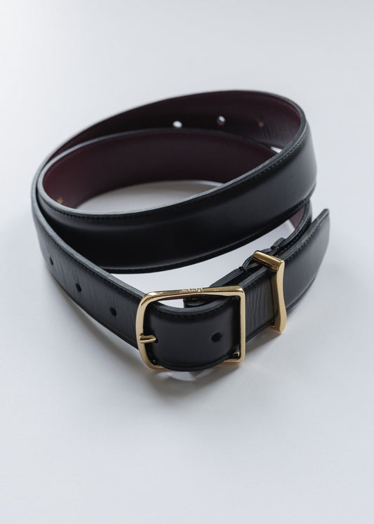 【PRE ORDER】Evelyn/deres essential belt (BLACK × GOLD)