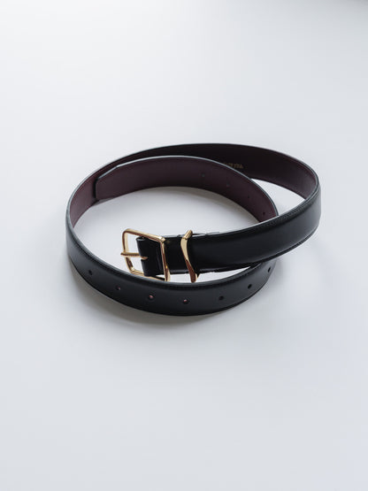 【PRE ORDER】Evelyn/deres essential belt (BLACK × GOLD)