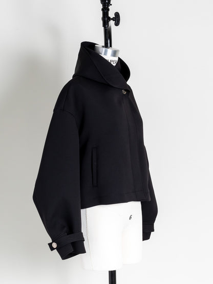 【予約販売】Violetta / switch neck feather short coat（perl/midnight/noir）