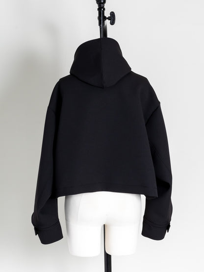 【予約販売】Violetta / switch neck feather short coat（perl/midnight/noir）