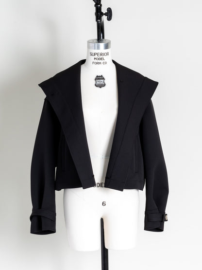 【予約販売】Violetta / switch neck feather short coat（perl/midnight/noir）