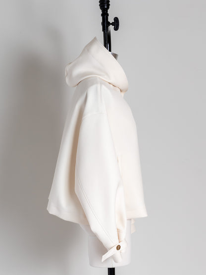 【予約販売】Violetta / switch neck feather short coat（perl/midnight/noir）