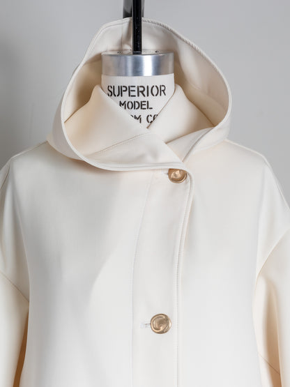 【予約販売】Irene / switch neck feather long coat（perl/midnight/noir）
