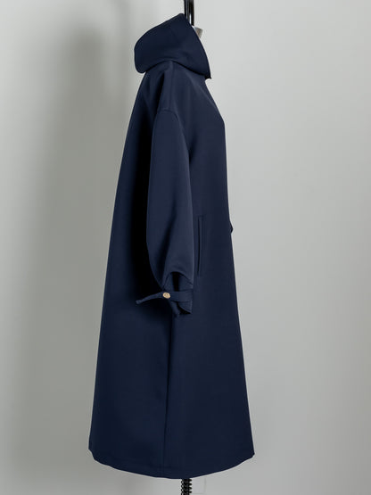 【予約販売】Irene / switch neck feather long coat（perl/midnight/noir）
