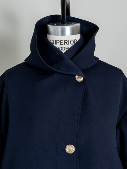【予約販売】Irene / switch neck feather long coat（perl/midnight/noir）
