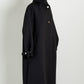 【予約販売】Irene / switch neck feather long coat（perl/midnight/noir）