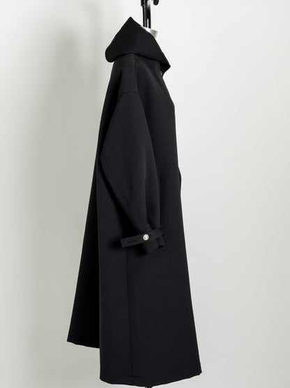 【予約販売】Irene / switch neck feather long coat（perl/midnight/noir）