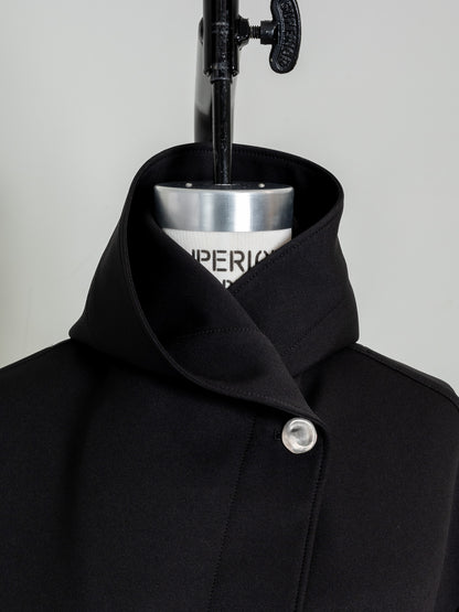 【予約販売】Irene / switch neck feather long coat（perl/midnight/noir）