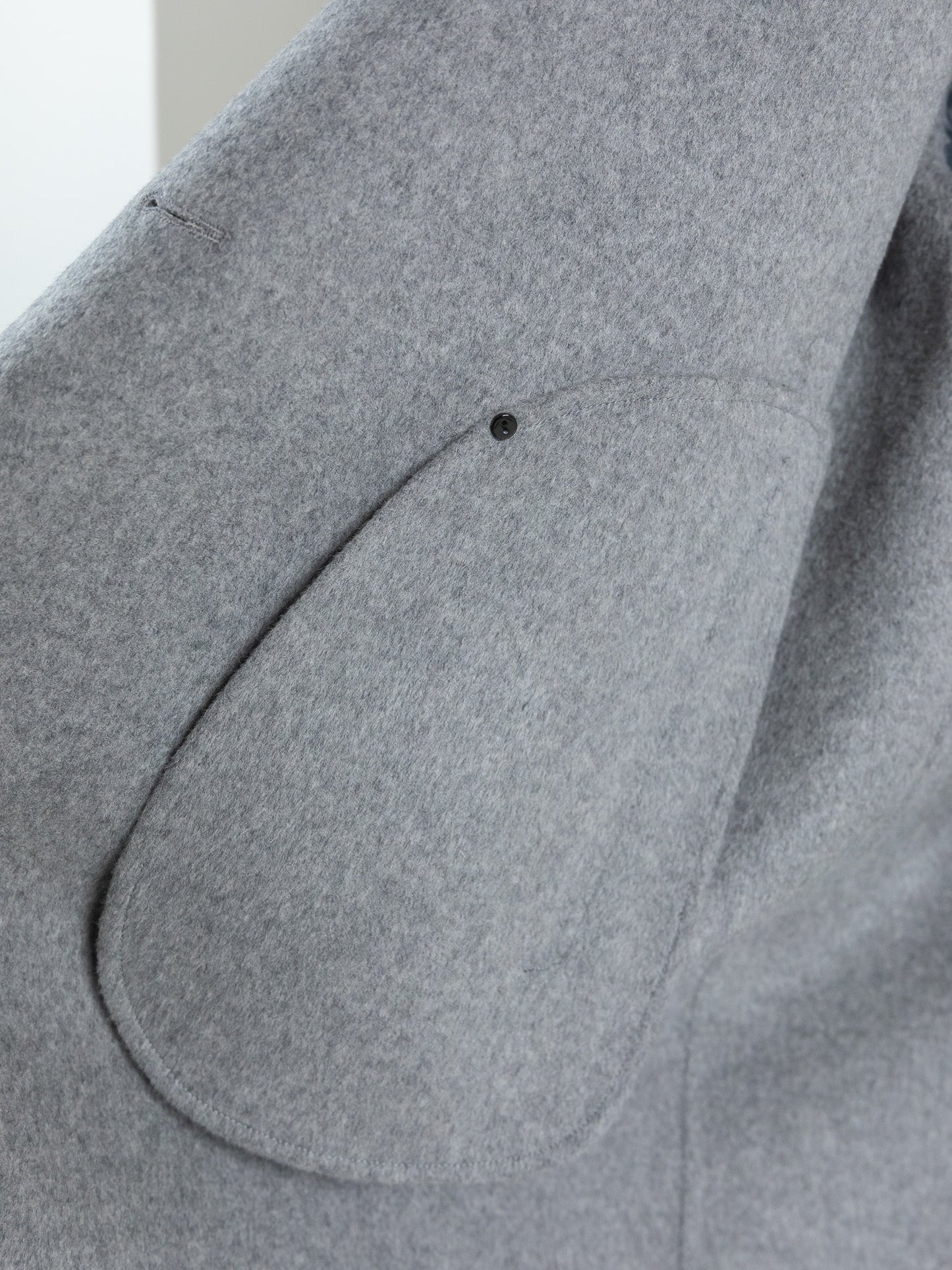 Gabriella/long oval coat (BLACK/GRAY)