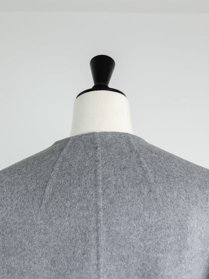 Gabriella/long oval coat　(BLACK/GRAY)