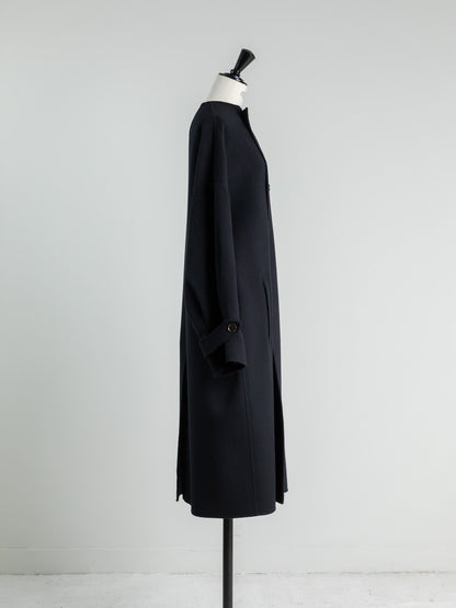 Gabriella/long oval coat　(BLACK/GRAY)