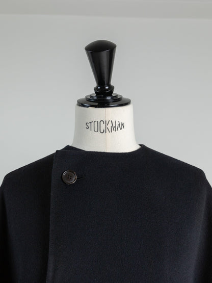 Gabriella/long oval coat　(BLACK/GRAY)