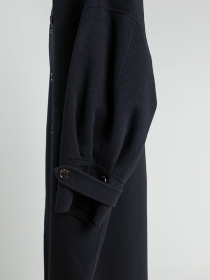 Gabriella/long oval coat　(BLACK/GRAY)