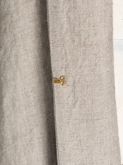 Patricia / floating linen jacket (sand/carbon)