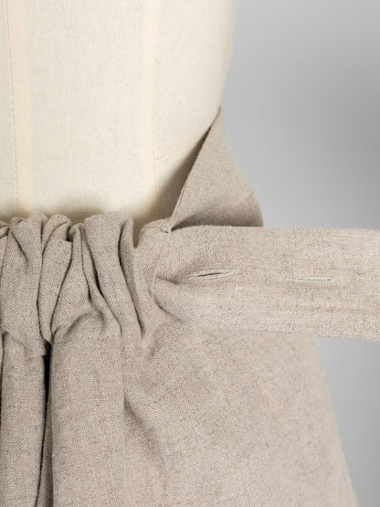 Nina / squeeze linen skirt (sand/carbon/cloud)