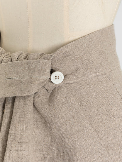 Nina / squeeze linen skirt (sand/carbon/cloud)
