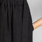 Nina / squeeze linen skirt (sand/carbon/cloud)