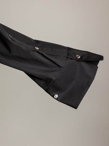 Hope / deres thomas maison cotton drape blouse （BLACK/OFF-WHITE）