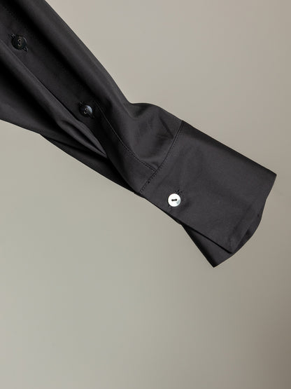 【予約販売】Hope / deres thomas maison cotton drape blouse （BLACK/OFF-WHITE）