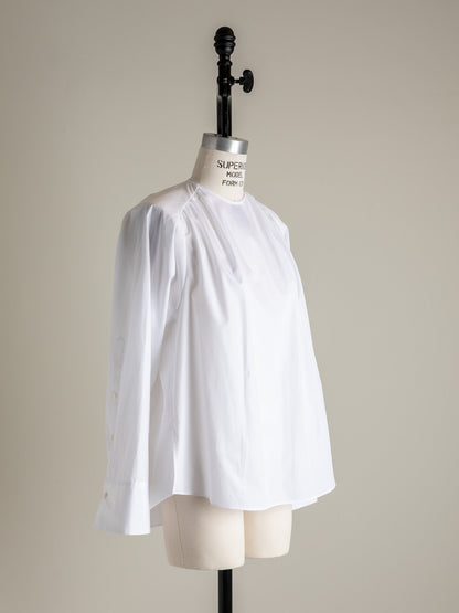 Hope / deres thomas maison cotton drape blouse （BLACK/OFF-WHITE）