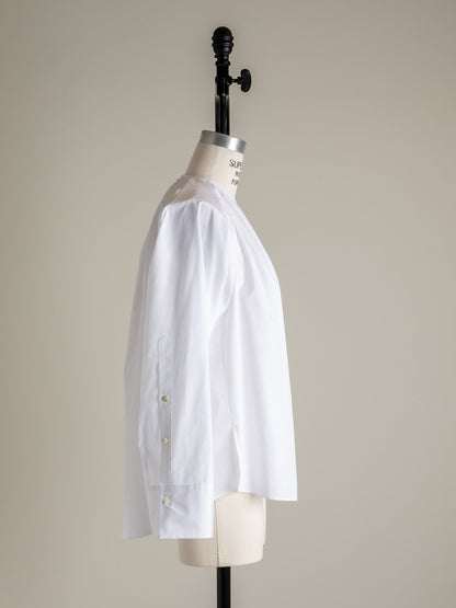 Hope / deres thomas maison cotton drape blouse （BLACK/OFF-WHITE）