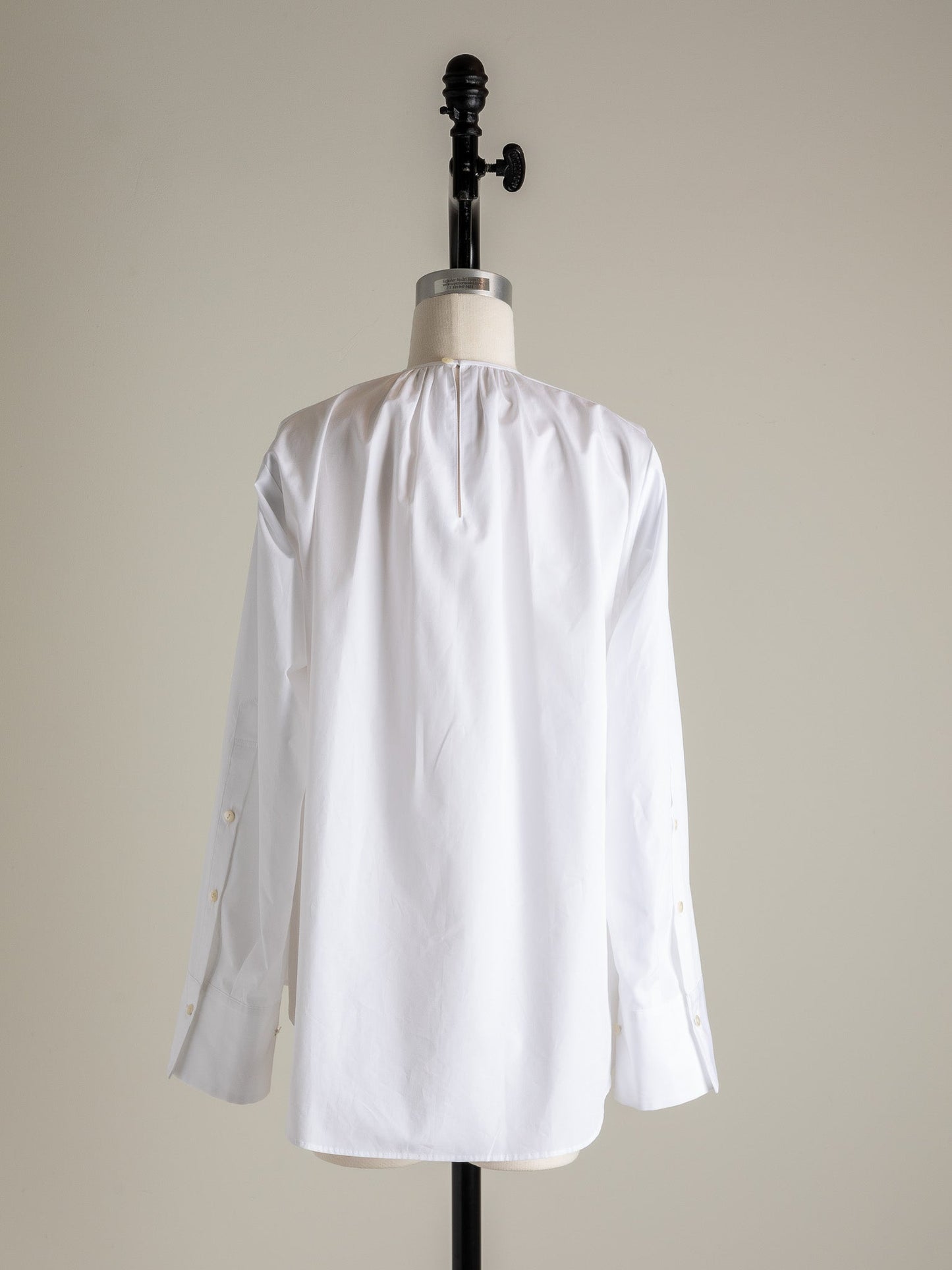Hope / deres thomas maison cotton drape blouse (BLACK/OFF-WHITE)