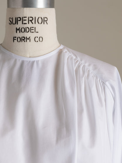 【予約販売】Hope / deres thomas maison cotton drape blouse （BLACK/OFF-WHITE）