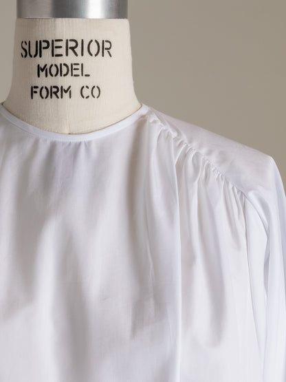 Hope / deres thomas maison cotton drape blouse （BLACK/OFF-WHITE）