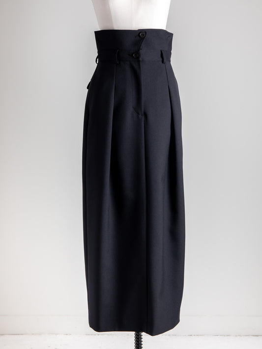 【予約販売】Greta / first step skirt （BLACK/OFF-WHITE)